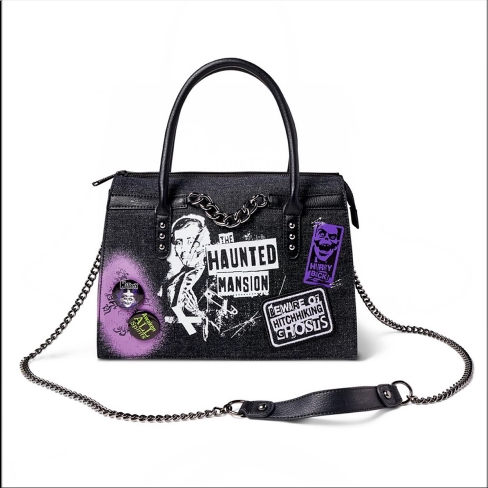 Disney Parks Loungefly Haunted Mansion Satchel Crossbody Bag